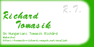 richard tomasik business card